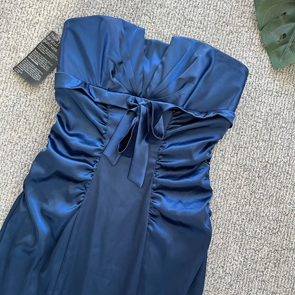 NWT Blue Strapless Formal Dress Size 8 - Picture 6 of 15